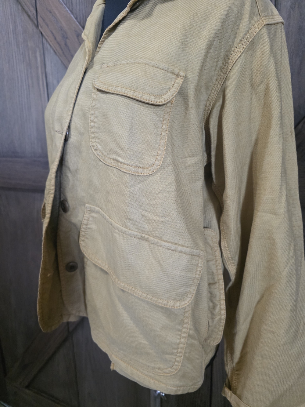 THE GREAT. Women’s Utility Chore Jacket in Mustard - Picture 4 of 5